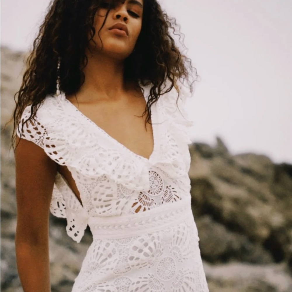 Beautiful, long crocheted dress